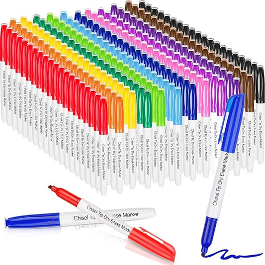 Sepamoon 240 Pack Dry Erase Markers Bulk Chisel Tip Whiteboard Markers Pens Low Odor for School Office Home(Multicolor)