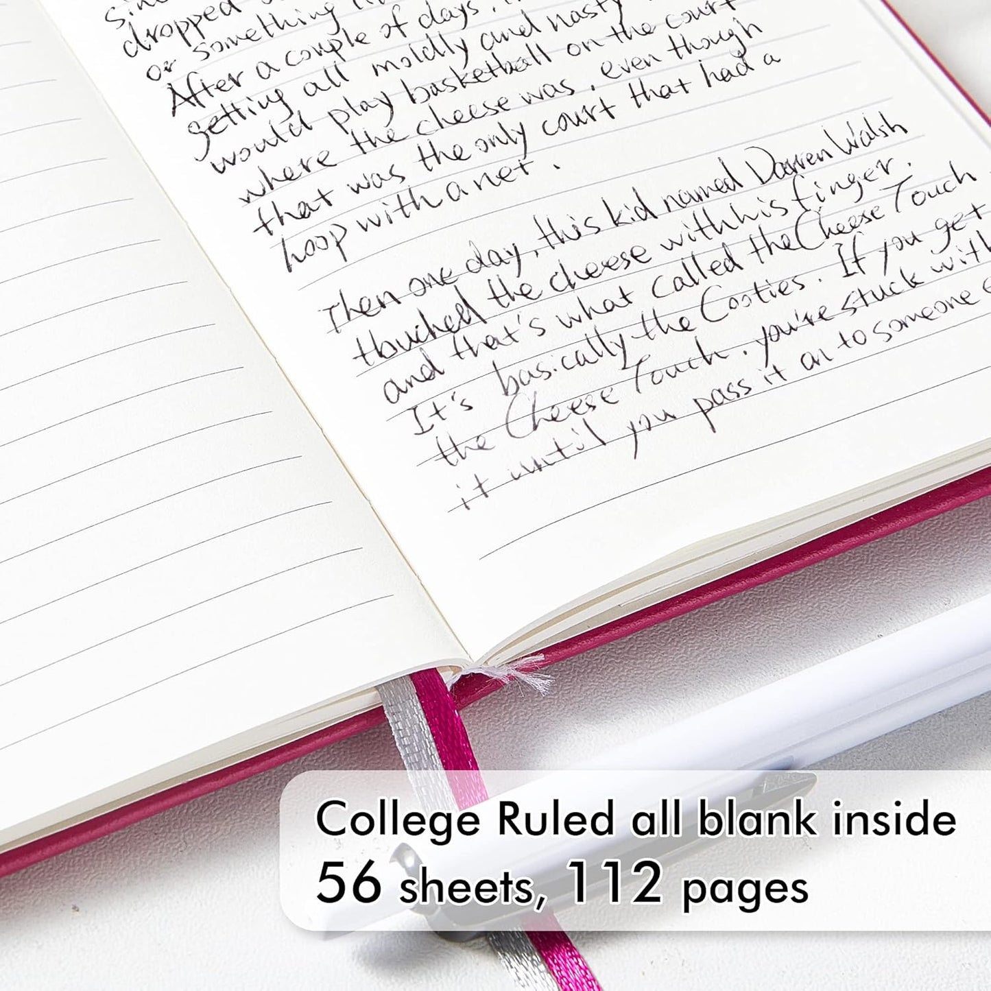 feela Pocket Notebook Journals, Mini Cute Small Hardcover College Ruled Notepad Office School Supplies, with 3 Black Pens, 3.5”x 5.5”, 3 Pack, A6, Solid Colors, Gray, Berry, Emerald