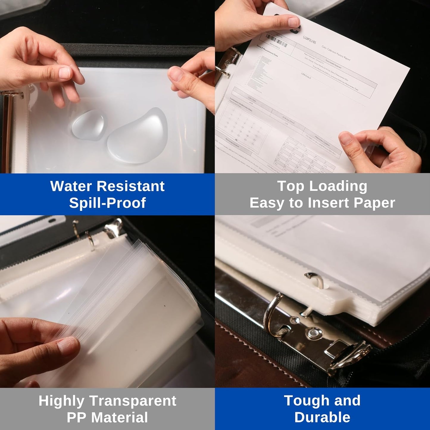 Office Werks 500 Pack of Heavyweight Sheet Protectors, 8.5" X 11" Heavy Duty Clear, Plastic Sheet Sleeves for 3 Ring Binder, Durable Top Loading Paper Protector with Reinforced Holes, Archival Safe