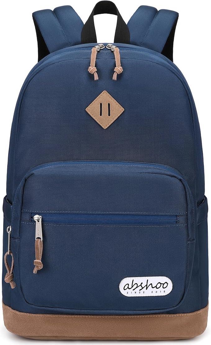 abshoo Classic Mens Backpack for School College Bookbag Middle High School Boys Bakcpacks for Teen Casual Daypack (Navy)