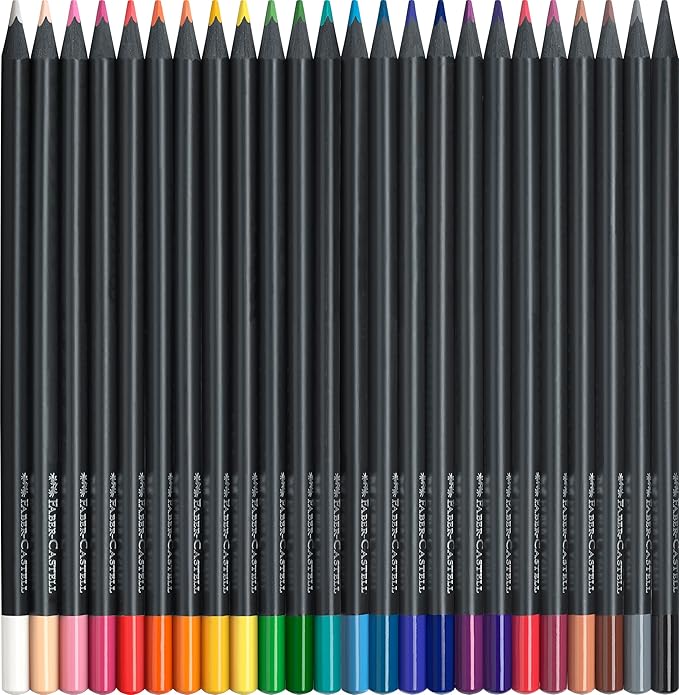 Faber-Castell Black Edition Colored Pencils, Classic 1 Count (Pack of 24)