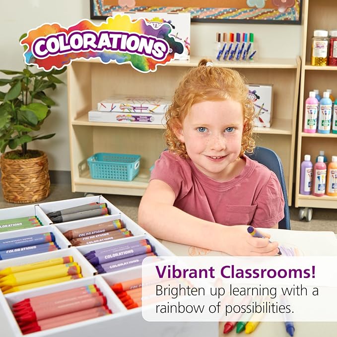 Colorations Large Crayons - 8 Colors, Set of 400 (Item # CLBIGS)
