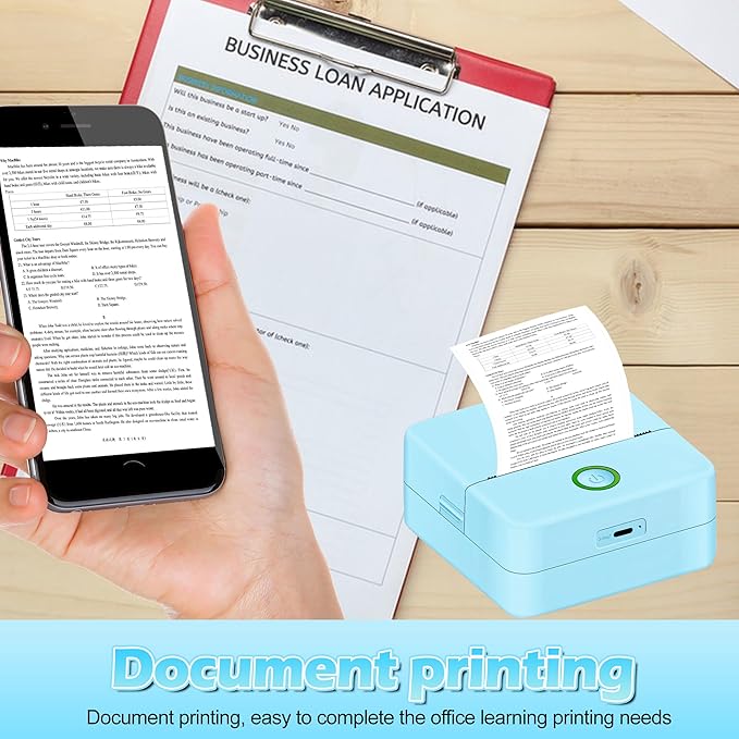 Print Pods Mini - Sticker Printer Portable Thermal Inkless Sticker Maker Machine Pocket Phone Instant Print for Study Graphics, Anatomical Diagrams, Photos