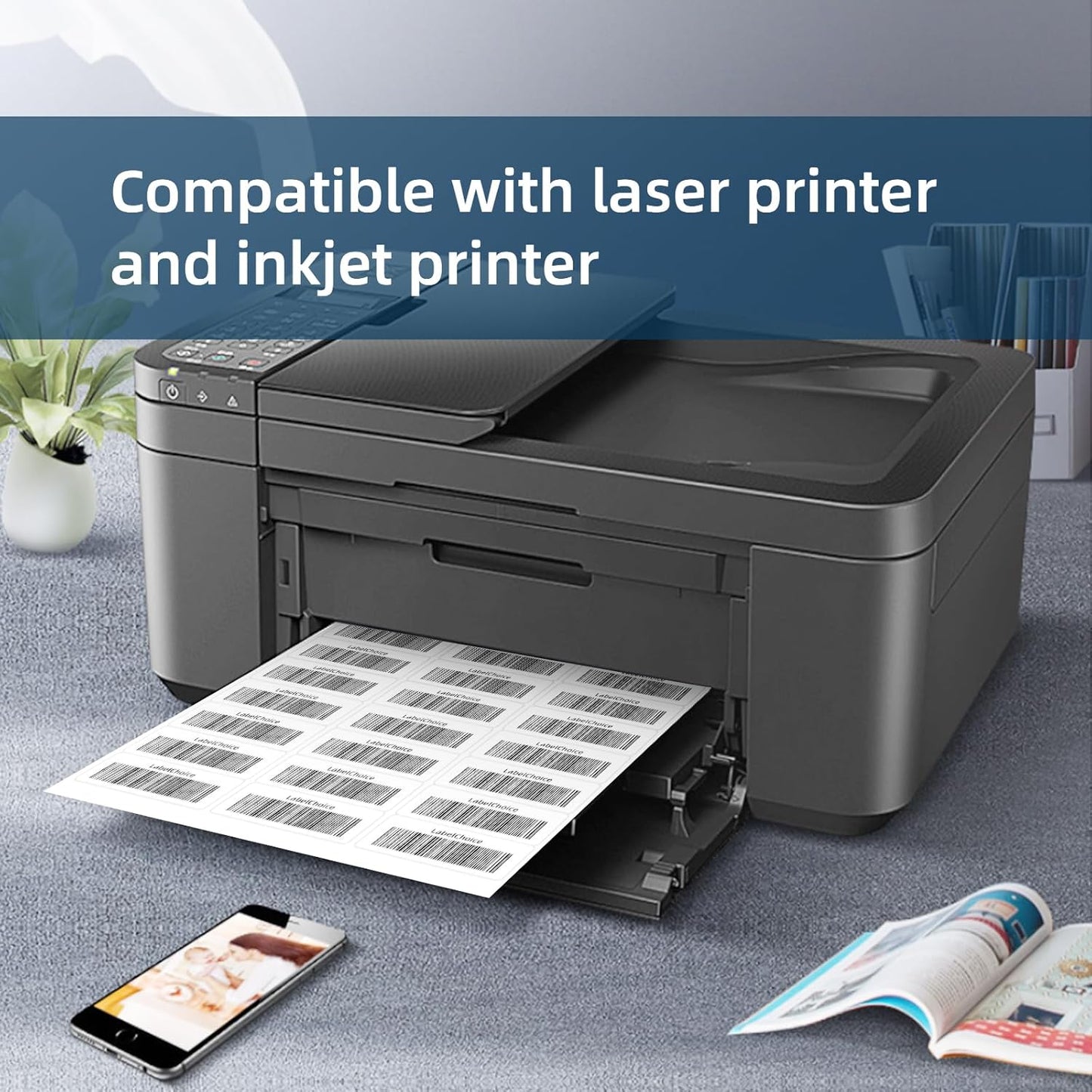 500 Sheets 15000 Pcs 30-up 1" x 2-5/8" Shipping Address FBA Labels for Laser & Inkjet Printers, 30 Up Labels 1 x 2-5/8 on US Letter,30 per Sheet Return Address Stickers, 30 per Page