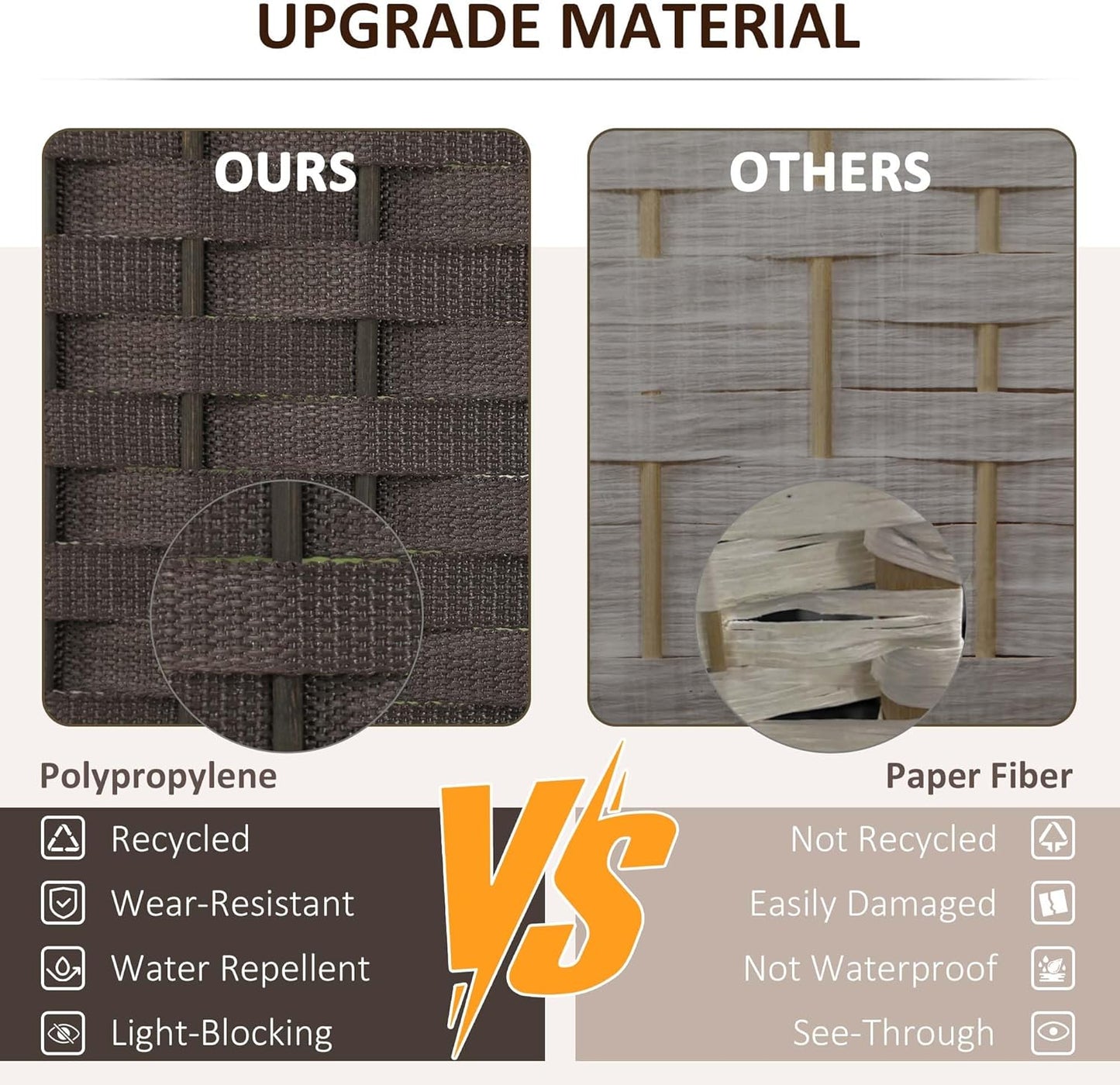 HOMCOM Room Divider, 8 Panel Folding Privacy Screen, 5.6' Tall Freestanding Wall Partition for Home Office, Bedroom, Brown