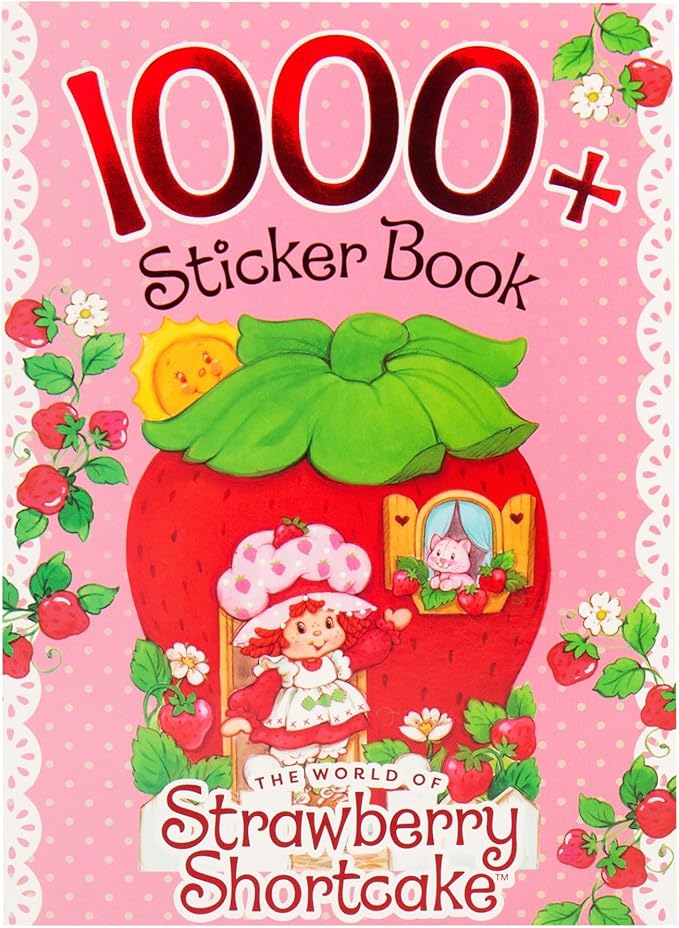 Horizon Group USA Strawberry Shortcake 1,000+ Sticker Book, Cute Stickers for Kids, Scrapbooking, Planning, Journaling, Water Bottles, Letter Stickers, and Gifts for 7-Year-Old Girls.