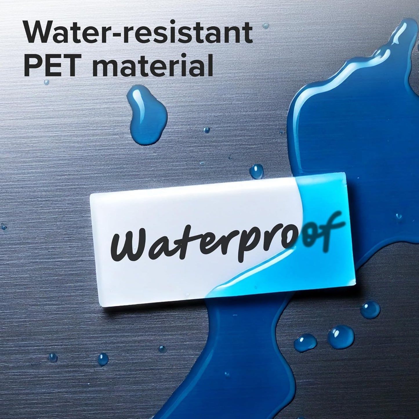 Dry Erase Magnetic Labels - Reusable Sticky Notes - Magnetic Notepads for Refrigerator (White, 50)