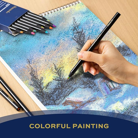 Stocking Stuffers for Kids, 8 Pieces Art Supplies Colored Pencils, Jumbo Rainbow Pencils with Sharpener, Multicolored Pencils for Drawing, Coloring, Christmas Gifts, Party Favor Bags