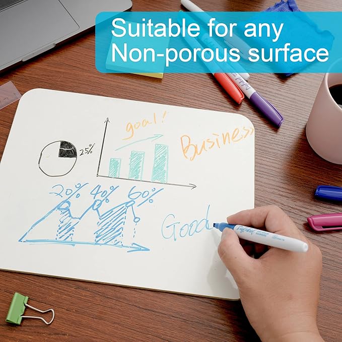 Dry Erase Markers Bulk 160 Pack 12 Colors of 127 Black and 33 Assorted Pens, Chisel Tip Whiteboard Markers for Home School and Office.