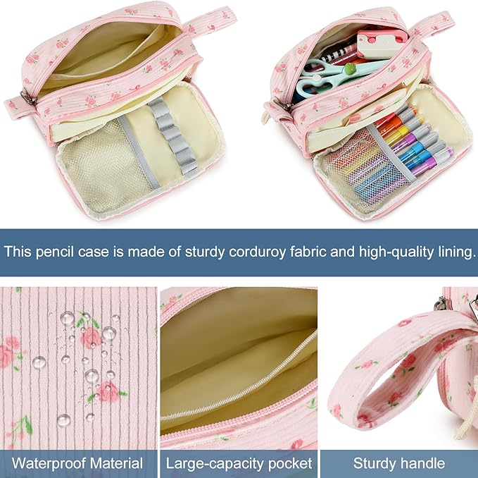 Bluboon Big Capacity Pencil Case Pencil Pouch Pen Case School Supplies Cute Pencil Box Pencil Bag for Teen Girls Boys Women Man