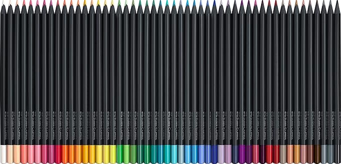Faber-Castell Black Edition Colored Pencils, Classic 1 Count (Pack of 50)