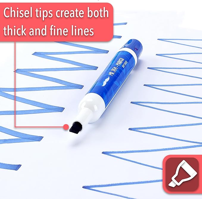 Mr. Pen- Dry Erase Markers, Low Odor Chisel Tip, 10 Pack, Assorted Colors, White Board Markers Dry Erase, Chisel Tip Markers, Whiteboard Markers, Dry Erase Pens, Back to School Supplies