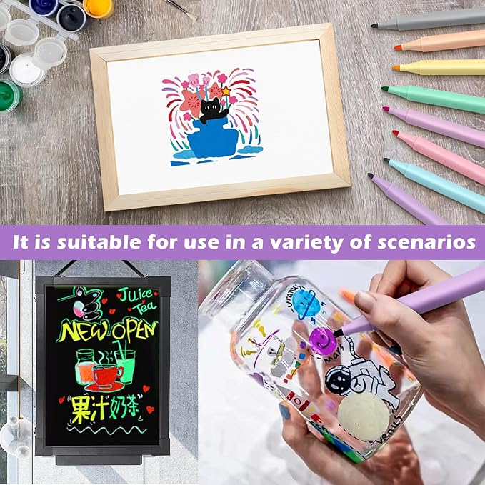 Ddaowanx Dry Erase Markers,Aesthetic Erasable Whiteboard Marker,Assorted Colors,Gifts for Teen Girls School Supplies(8)