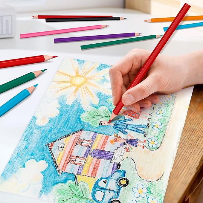 528 Count Colored Pencils Bulk, 12 Assorted Colors, 44 Packs Pre-sharpened Coloring Pencils Set for Kids and Adult, Teachers Essential Classroom Prizes, Back to School Supplies (528)