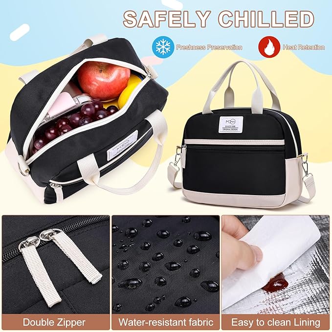 MOMUVO School Backpack Set for Girls,3pcs Bookbag with Lunch Box Pencil Case Kids School Bag Set