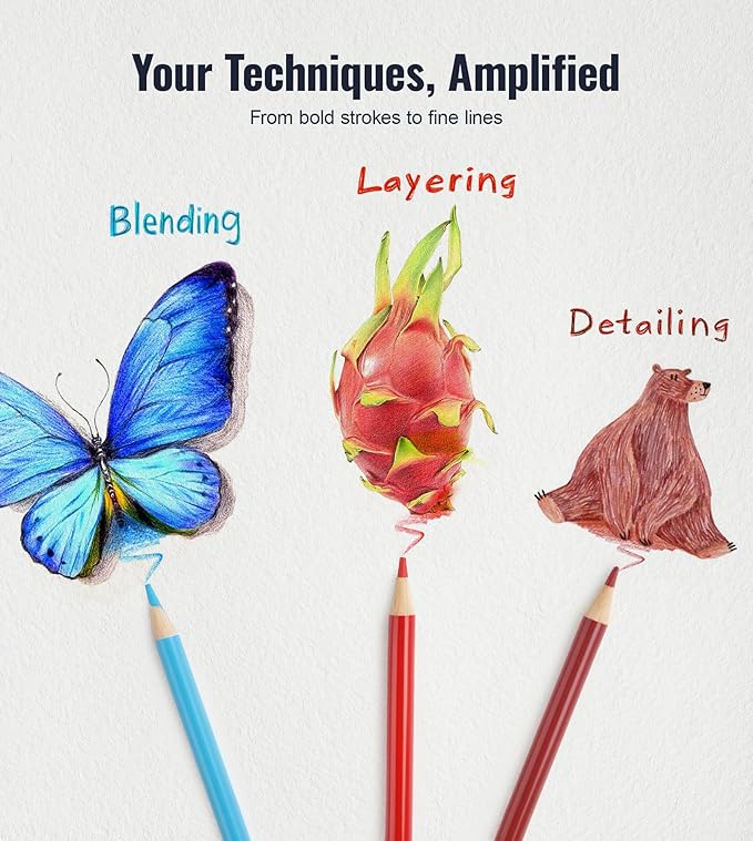 72 Pack Coloring Pencils, Colored Pencils for Adult Coloring Books with Soft Oil-Based Cores, Color Pencil Set for Sketching Blending Layering, Art Supplies for Kids Teens Adults Beginners Artists