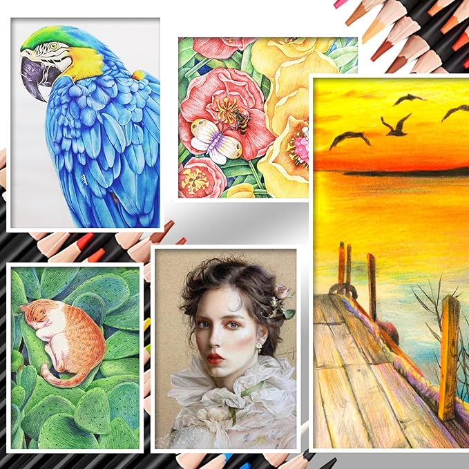 120 Colored Pencils for Adult Coloring Books, Perfect for Coloring, Oil-Based Cores Pencils Set with Zipper Case, Eraser and Sharpener,Coloring Pencils for Adults, Beginners,Artists