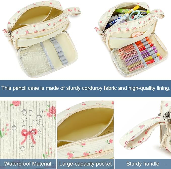 Bluboon Big Capacity Pencil Case Pencil Pouch Pen Case School Supplies Cute Pencil Box Pencil Bag for Teen Girls Boys Women Man