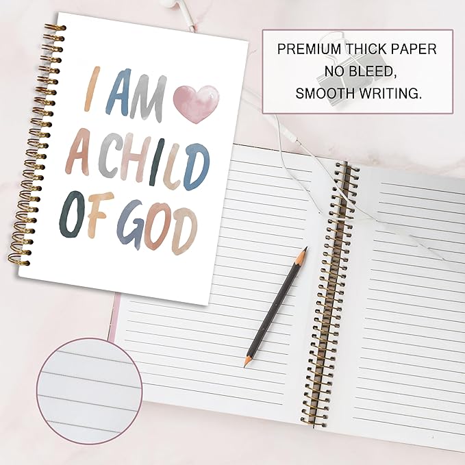 YOU FOUND ME Jesus Journal, A5 Spiral Christian Bible Journal with Floral Notebook, Bible Verse Notebook Gift for Women Birthday Christmas, Sunday School, Office Supplies, Bible Study (Rainbow-GOD)