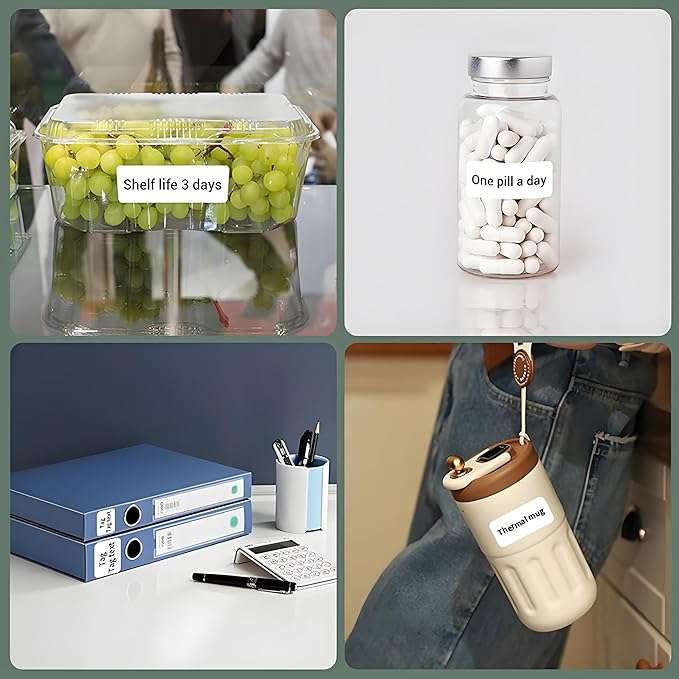 Portable Bluetooth Label Maker Machine - Pro Mini Printer with Multiple Templates, Ideal for Home, Office, and Storage Organization