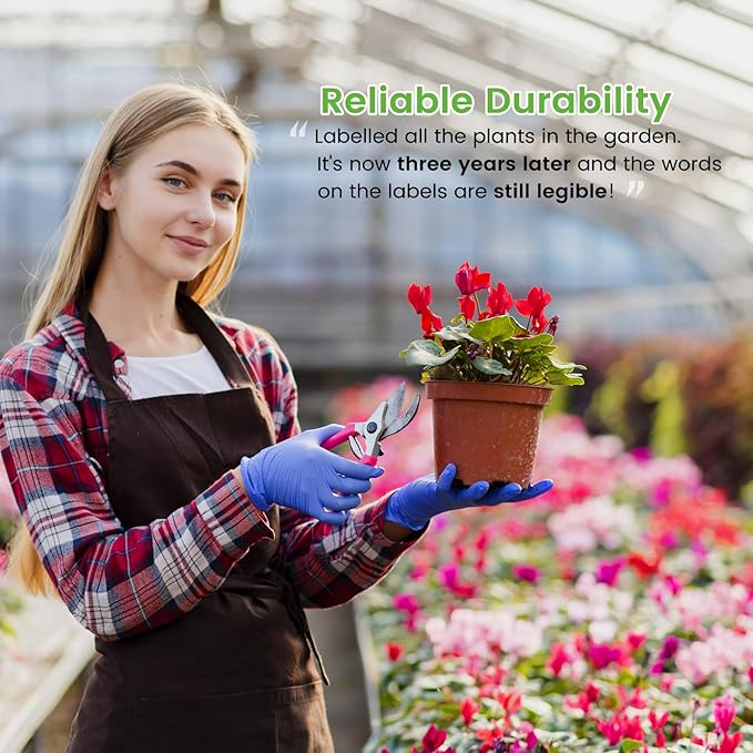 20PK Ptouch Tape 12mm 0.47 Laminated White, Fade Resistant& Waterproof, School/Home/Office/Business Use, Outdoor Label Refills for PT-D220 D210 H110 D200 D400 1280 D610BT