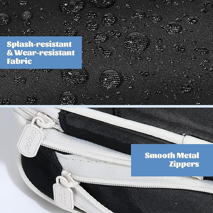 MoKo Large Capacity Pencil Case, Aesthetic Pencil Pouch Bag with Zipper, Cute Pen Case Stationery Organizer Holder for Office/School Supplies, Back to School Gift, Black