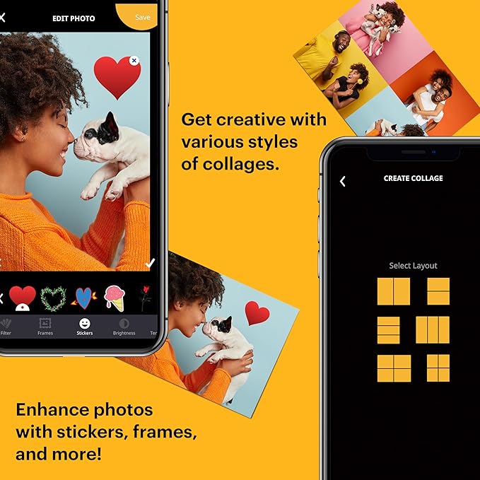KODAK Step Instant Smartphone Photo Printer - 75 Sheets Bundle - Portable Mini Color Wireless Mobile Printer - Zink 2x3” Sticky-Back Photos - Bluetooth Compatible with Smart Devices - Fun App -Blue