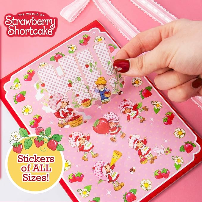 Horizon Group USA Strawberry Shortcake 1,000+ Sticker Book, Cute Stickers for Kids, Scrapbooking, Planning, Journaling, Water Bottles, Letter Stickers, and Gifts for 7-Year-Old Girls.