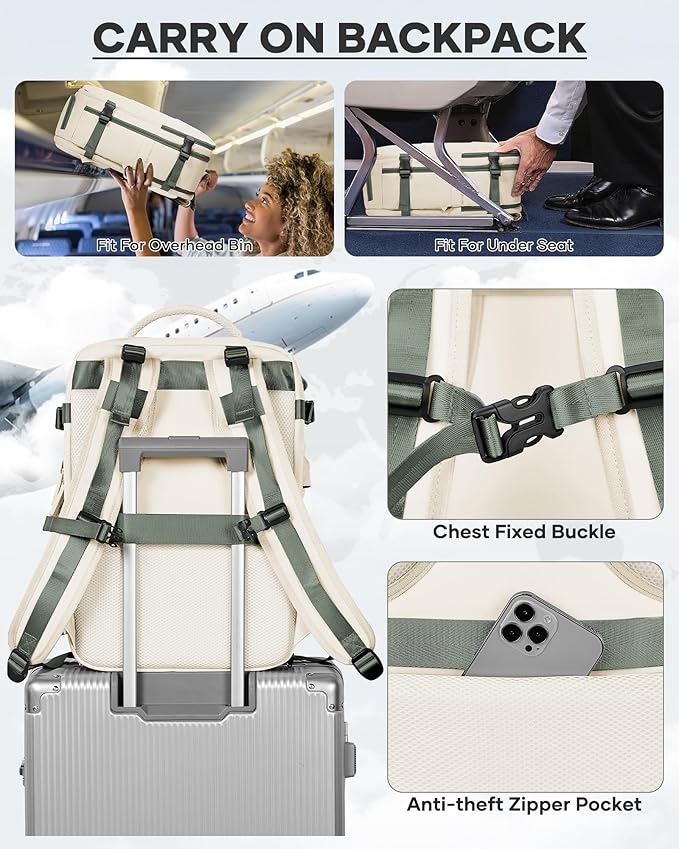 coofay Vacuum Backpack Travel with Pump Vacpack Travel Backpack with Vacuum System Compression Backpacks