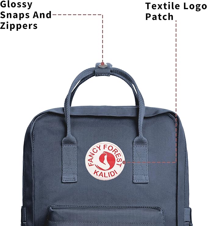 KALIDI Casual Laptop Backpack 15 Inches Classic Camping Rucksack Travel Outdoor Square Daypack College Hiking Gym Bag, Grey Blue