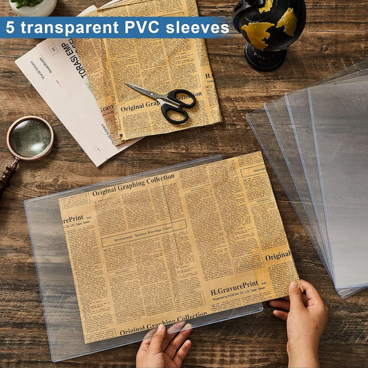 Henoyso 10 Pcs 11x14 Inch PVC Rigid Print Protectors, Heavy Duty Hard Plastic Poster Sleeves for Prints, Magazines, Photos & Paper, Ideal Rigid Menu Covers Paper Page Protectors