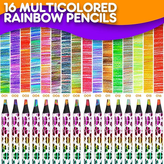 nsxsu 16 Colors Art Supplies for Teens Adults, Rainbow Colored Pencils, Teen Girl Gifts Trendy Stuff, Multicolored Art Fun Pencil for Coloring, Drawing, School Supplies, Party Favor Bags
