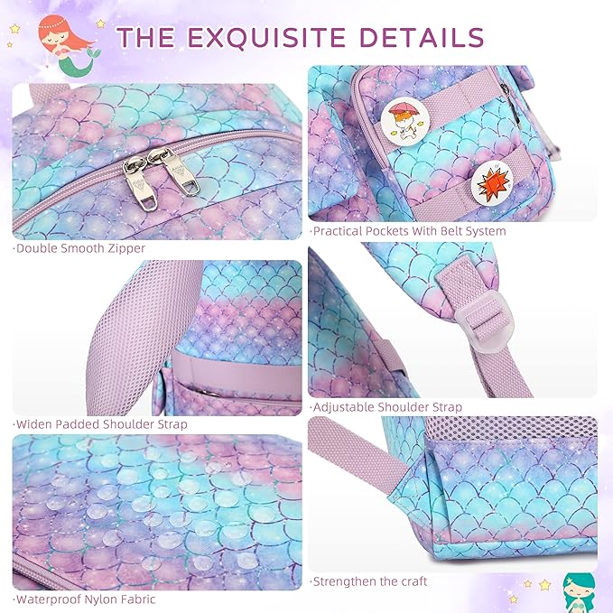 Girls Backpack,15.6 Inch Laptop School Bag Large Primary Elementary Middle College Bookbags Kids Backpacks for Teens Girl Women Students Anti Theft Travel Daypack (Purple)