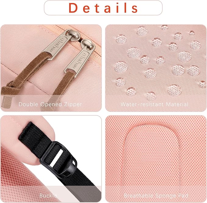 abshoo Classic Backpack for School College Bookbag Middle High School Girls Bakcpacks for Teen Casual Daypack (Pink)