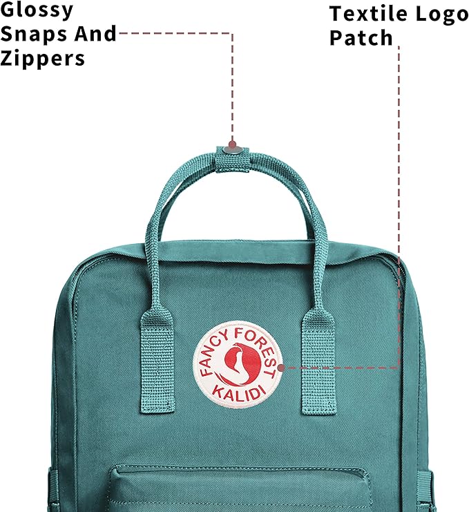 KALIDI Casual Laptop Backpack 15 Inches Classic Camping Rucksack Travel Outdoor Square Daypack College Hiking Gym Bag, Frost Green