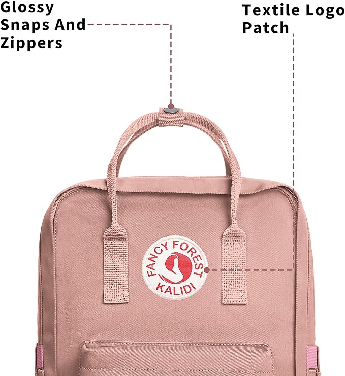 KALIDI Casual Laptop Backpack 15 Inches Classic Camping Rucksack Travel Outdoor Square Daypack College Hiking Gym Bag, Pink