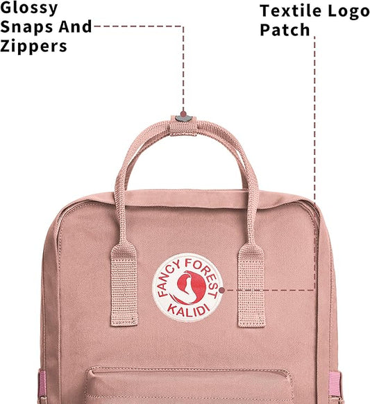 KALIDI Casual Laptop Backpack 15 Inches Classic Camping Rucksack Travel Outdoor Square Daypack College Hiking Gym Bag, Pink