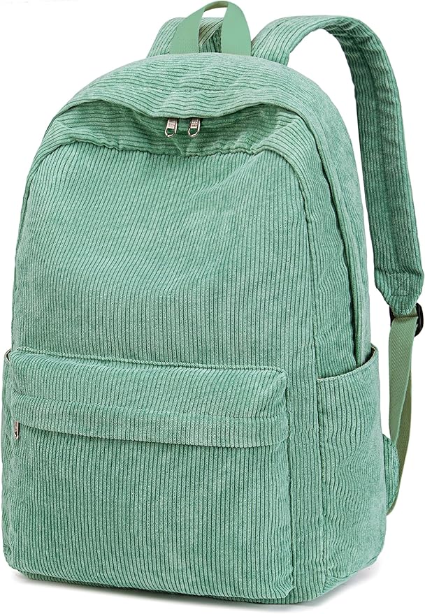 School Backpack for Teens Large Corduroy Bookbag Lightweight 15.6 inch Laptop Bag for Girls Women Casual High School College