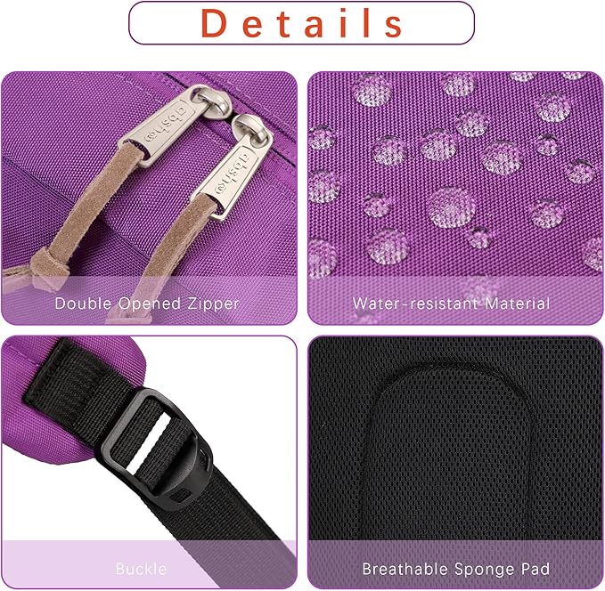 abshoo Classic Backpack for School College Bookbag Middle High School Girls Bakcpacks for Teen Casual Daypack (Purple)