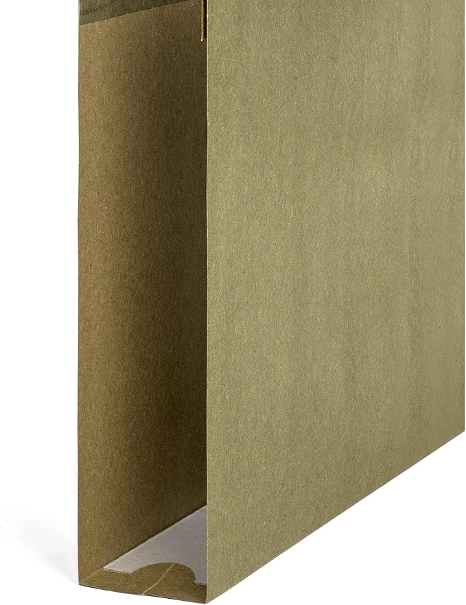 Blue Summit Supplies 25 Pack Extra Capacity Hanging File Folders Letter Size, Reinforced Green Hanging File Folders, Heavy Duty 2 Inch Expansion, Designed for Wide, Bulky Files and Charts