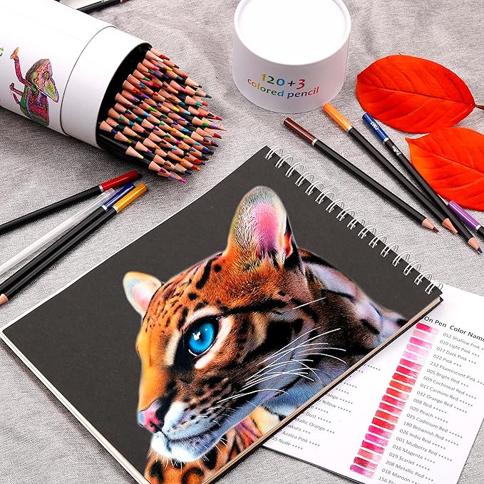 KALOUR Premium Colored Pencils,Set of 120 Colors,Artists Soft Core with Vibrant Color,Ideal for Drawing Sketching Shading,Coloring Pencils for Adults Beginners kids