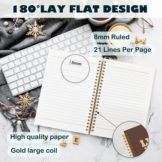 BearCake Christian Journals for Men, Living Proof of a Loving God Christian Notebook, Bible Notebooks for Note Taking, Bible Journaling Notebook, Hardcover Spiral Notebook 5.5x8.3