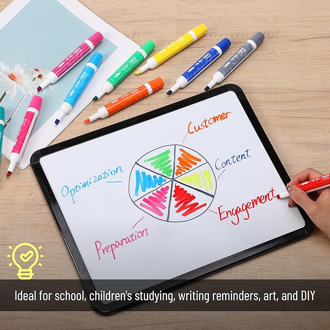 Mr. Pen Dry Erase Markers - Low Odor, Chisel Tip, 10 Pack, Vibrant Colors, Whiteboard Markers