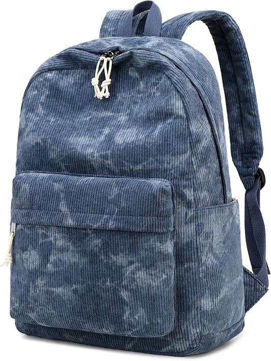 School Backpack for Teens Large Corduroy Bookbag Lightweight 15.6 inch Laptop Bag for Girls Women Casual High School College