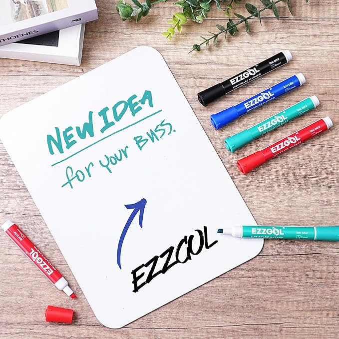 Dry Erase Markers Bulk, 72 Pack Basic Assorted Colors Red Blue Black Green Low Odor Whiteboard Markers