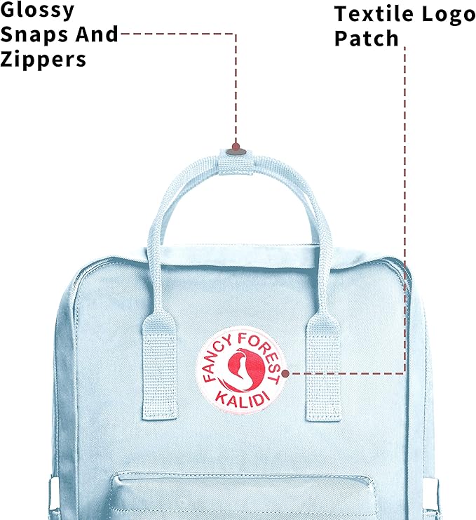 KALIDI Casual Laptop Backpack 15 Inches Classic Camping Rucksack Travel Outdoor Square Daypack College Hiking Gym Bag, Sky Blue