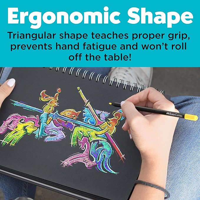 Faber-Castell Black Edition Colored Pencils, Classic 1 Count (Pack of 100)