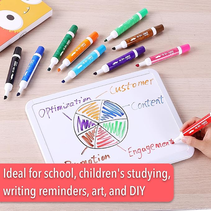 Mr. Pen- Dry Erase Markers, Low Odor Chisel Tip, 10 Pack, Assorted Colors, White Board Markers Dry Erase, Chisel Tip Markers, Whiteboard Markers, Dry Erase Pens, Back to School Supplies