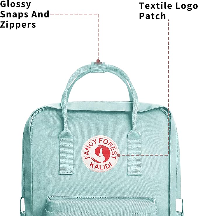 KALIDI Casual Laptop Backpack 15 Inches Classic Camping Rucksack Travel Outdoor Square Daypack College Hiking Gym Bag, Mint Green