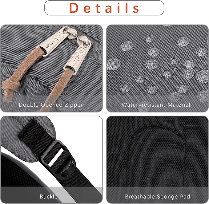 abshoo Classic Backpack for School College Bookbag Middle High School Bakcpacks for Teen Casual Daypack (Grey)